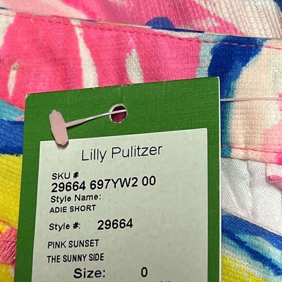 NWT Lilly Pulitzer Adie Short Pink Sunset Womens Size 0 - Picture 9 of 11